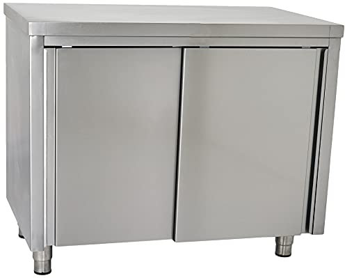 Saro Edelstahlschrank, Schiebetür - 700 mm Tiefe, 1200mm