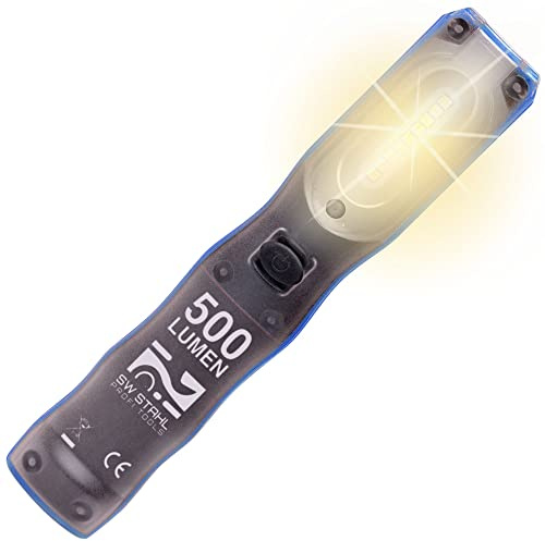 SW-Stahl S9791 LED Inspection Light, Magnetic Work Lamp in Blue & Black | Shatterproof housing up to 3m, features clip hook with neodymium magnets, USB charging cable with AC/DC adapter included