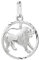 NKlaus Löwe Sternzeichen 925er Sterlingsilber 15mm Kettenanhänger Horoskop Zodiak 9165