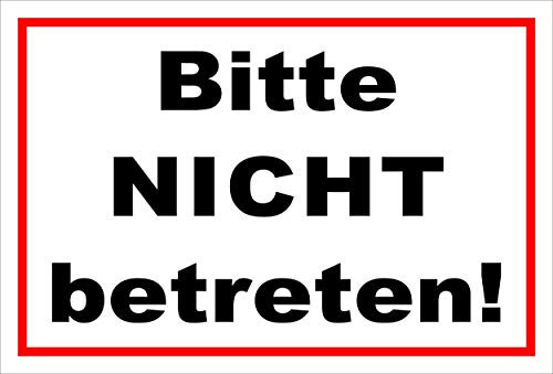 Melis-Folienwerkstatt Aufkleber Bitte Nicht betreten - 30x20cm – 20 VAR S00100-014-B