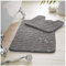 GC GAVENO CAVAILIA Premium 2 Piece Pebble Bath Mat Non Slip Pedestal Set, Extra Absorbent 100% Memory Foam Bathroom Toilet Rug, Regular (50x80, 50x40 cm), Grey