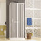 Yellowshop - Box doccia a tre lati con due ante estensibili a soffietto H185 in PVC semitrasparente modello Terry (Cm 80 x 80)