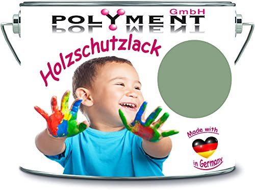 Polyment GmbH Peinture de protection pour bois résistante aux intempéries Protection longue durée contre les intempéries Protection du bois RAL 6021 Vert pâle
