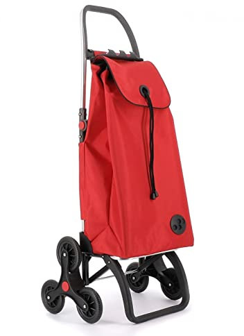 Klappbarer Einkaufstrolley Rolser I-Max MF 6 Räder Treppensteiger - Rot