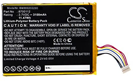 vhbw Replacement Battery compatible with Bang & Olufsen BeoSound Moment Speakers (3100mAh, 3.7V, Li-Polymer)