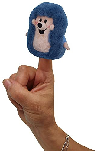 Fingerpuppe Plüsh Tierhandpuppe Handpuppe Handspielpuppe 8 cm Original Der Kleine Maulwurf Blau Igel Handpuppe Handspielpuppe für Kinder Jungen Mädchen