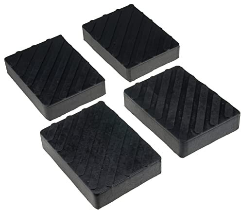 Stix 4× Gummiauflage Gummiklotz für Wagenheber 160x120x35mm Satz Gummiblock Hebebühne