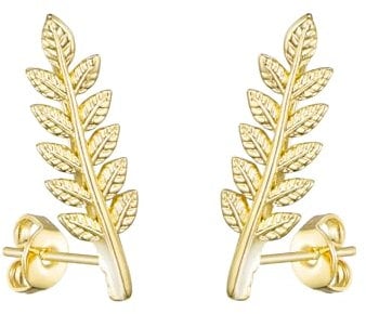 Philip Jones Gold Plated Leaf Earrings