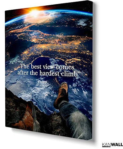 Hardest Climb - Luxe Leinwand Wandbild - 40 x 60 cm - Kanwall - Malerei Wanddeko - Kunstwerke