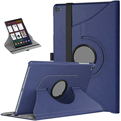360 Rotate Case for Samsung Galaxy Tab A7 10.4 (2020) T500 T505 Leather Stand Cover (Blue)