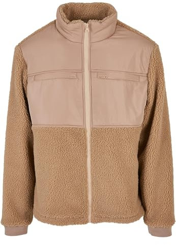 Urban Classics Herren Patched Sherpa Jacket L unionbeige