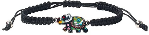 Yowablo Gewebtes Tier Elefant Armband Retro National Wind Armband Schmuck Frau Armband Schmuck Geschenk Armband Damen Kleine Größe