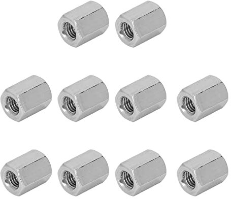 Überwurfmutter, 10 Stück M10 304 Edelstahl, Tragbare Verbindungsmutter, Einfach zu Montierende Schrauben, Rostfrei
