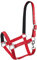 Start Halfter Pferd verstellbar – Nylon Halfter mit Polsterung – Größen: Pony, Cob, Warmblut – Komfortabel & Robust – Pferdehalfter für Stall & Weide (Rot, Cob)
