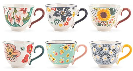 H&H Set 6 tazze te Cream Tea in New Bone China cc 220