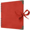 Bstorify Quadratisches Sammelalbum Fotoalben 36 Seiten (17.8x17.8 cm) Rotes, dickes Papier, Hardcover, Metallecken, Bandverschluss, Kunst- und Bastelprojekte (Rot, 17.8x17.8 cm)