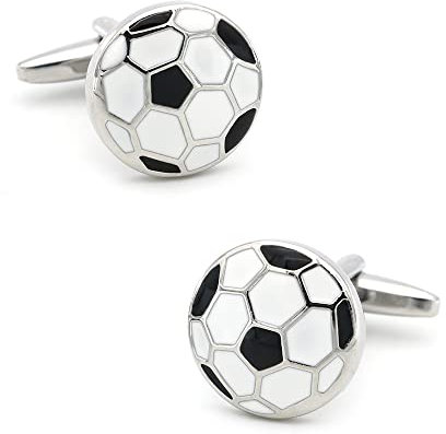 Manschettenknöpfe Sport – originelle Manschettenknöpfe für Spieler, Sportler oder Club – Verkauf als Paar – Zubehör oder Kostüm, Hemd und Jacke, Smoking, Fußball, One size