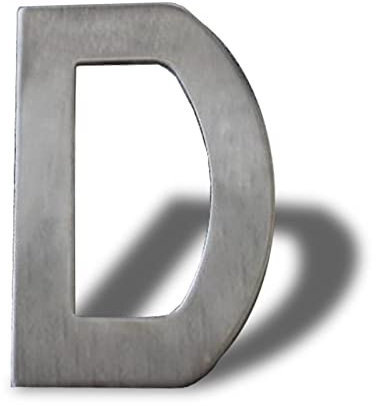 Hausnummer aus Edelstahl selbstklebend – Höhe 12 cm – Straßennummer – Design-Türnummer (8). (D)