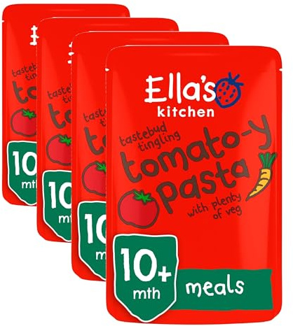Ella's Kitchen Organic Tomato-y Pasta with Plenty of Veggies 10 Months, 190g (Pack of 4)