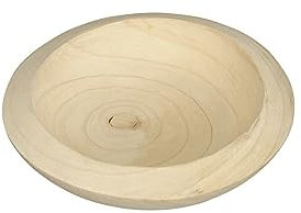 finehomegarden Schale rund Paulowniaholz Holzschale Natur unbehandelt Ø27cm H7cm Dekoschale Snackschale Deko