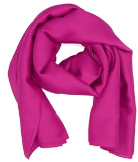 QUEEN HELENA Sciarpa Leggera Morbida Fina Casual Elegante Foulard Donna SC10 (Ciclamino)
