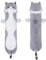 SNOWOLF Katze Weiches Kissen Plüsch Long Schlafkissen Baumwolle Kätzchen Kissen Kuschelig Gefüllte Niedliche Plüschpuppe Spielzeug Geschenk Für Kinder Freundin (Grey, 110cm)