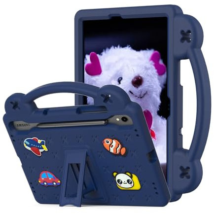 nincyee Funda para tablet infantil para Samsung Galaxy Tab S7 de 11 pulgadas 2020 SM-T870/T875, Eva resistente a prueba de golpes con soporte plegable, funda de dibujos animados de oso bebé con correa