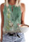 Tanmolo Damen Tank Top Ärmellos Oberteile Sommer Tanktops V-Ausschnitt Blusentop Strand Sexy Vest Top Bluse Grün, L