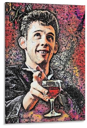 SECOLI Shane Macgowan Kunst-Leinwand-Poster, hochauflösender Druck für Zuhause, Büro, Wandkunst, 60 x 90 cm, Rahmenstil