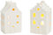 Lichthaus als Windlicht Lichthäuser aus Porzellan im 2er Set 11 cm