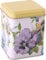 IHR Pansy/Viola Floral Design - Retro/Vintage Style Square Lid 100 g Tea Caddy/Kitchen Storage Tin - Multi-coloured - 10 cm