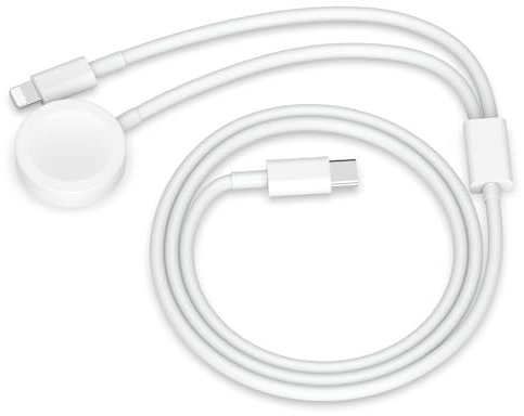 2 in 1 USB C Charger for Apple Watch, Fast Magnetic Charging Cable for iWatch, 1.2m Type C Portable Cord Compatible With Series 10/9/8/7/6/5/4/3/2/1/Ultra 2/SE