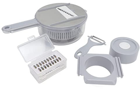 Versatile Vegetable Cutter Kitchen Potato Slicing Machine Carrot Cucumber Grater Shredders Convenient for Home Use (Gray)