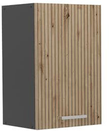 Vicco Hängeschrank R-Line, hängender Küchenschrank, Artisan-Eiche/Anthrazit, 40 cm