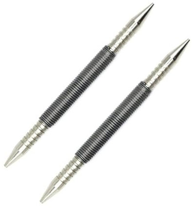 2Pcs Dual Head Nail Setters Door Hinge Pin Removal Tool Center Puncher Spring Nail Punch Tools for Wood, Plastic, Metal, Glass