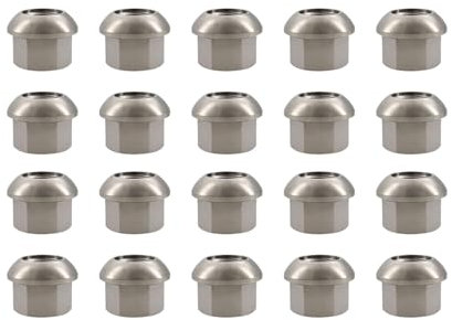 RISON-Titanium 20 Stück Titan Radmuttern Kugelbund mit Offenem Ende M14, Titan Radmutter Sicherungsmuttern Radschloss Felgenschloss-Muttern für Porsche 911
