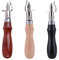 Hrtyvhin Leather Groover Multifunctional Wood Handle Trencher Leather Grooving Tool For Craftsmen