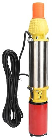 Solar-Brunnenpumpe, DC12V 250 W Solar-Tauchbrunnenpumpe, Tiefbrunnenpumpe Tauchwasserpumpe 5 M3/h 13 Meter Förderhöhe Tiefbrunnenpumpe für Brunnen-Landwirtschaftsgarten