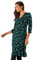 Roman Originals Tea Dress for Women UK Ladies Frill Hem Skater Wrap Jersey Stretchy Fit & Flare Flattering Knee Length Cocktail Party Occasion Holiday Going Out - Noir Green - Size 10