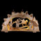 Erzgebirge Palast Saico 3D-Schwibbogen DREI Haselnüsse für Aschenbrödel Natur - 70x41 cm