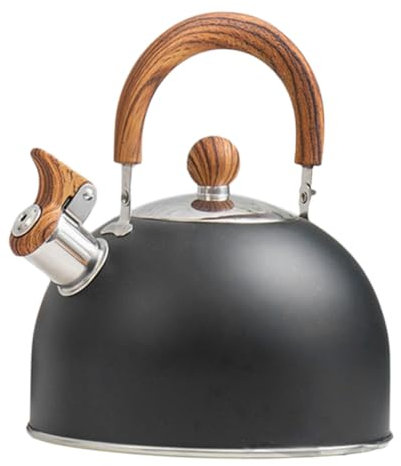 BEBEMOKO Stainless Steel Kettle Thermometer Gas Hob Stove Top Tea Kettle Whistling Boil Alert Large Capacity for Home Restaurant