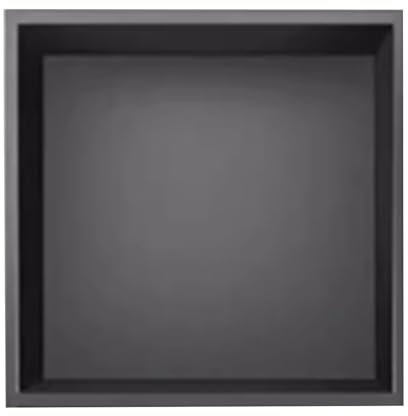 SGKOMN Nischenschrank aus Edelstahl 304, doppelte Trennwand, Nische aus Metall, vertiefte Oberflächen, Dusche, Badezimmerregal, geeignet für Wohnzimmer, Garten, Küche, öffentlic, Black-32x32cm