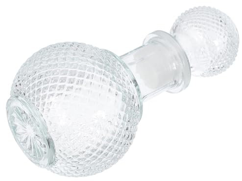 PartyKindom Glass Wine Decanter Whiskey Brandy Dispenser Empty Glass Bottle for Home Bar Bartender Use Stylish Serving Vessel