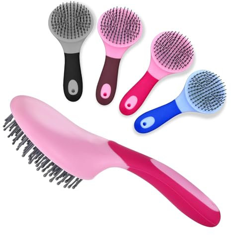 1Stück Mähnen Und Schweifbürste,Mähnenbürste,Pferdeschweifbürste,Professionelle Mähnen Und Schweifbürste Mit Humanisiertem Griff,Rutschfeste Haustier Massage Pferdehaarbürste,Zufällige Farbe