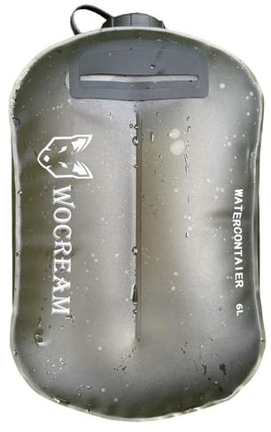 CyConncet Faltbarer Wasserkanister, Wassertank, Faltbarer Tank, bis zu 7L, TPU-Material BPA-frei, lebensmittelecht, Camping-Wasserbeutel für Camping, Wandern, Rucksackreisen, Weiß