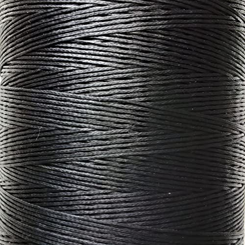 10m Waxed Jewellery Cord 1mm thick woven nylon strong thread for Beading, Bracelet, Necklace making, Arts, Crafts & DIY (Black)