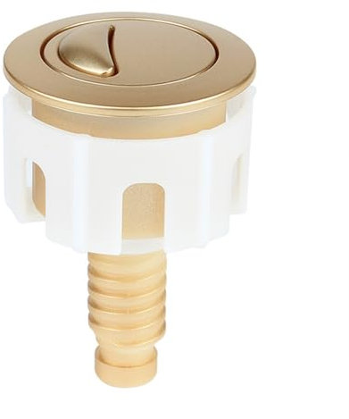 Toilet Flush Button, Dual Flush Toilet Cistern Parts Replacement Compatible with Most Toilet Tank System Push Button (Gold)