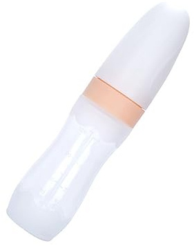 ERINGOGO Food Spoon Rice Cereal Feeder Silicone Teether Squeeze Feeder for Feeding Bottle Self Feeding Spoons for Months