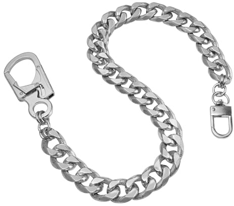 Ahiller Biker Wallet Chain for Jeans - Anti-Theft Keyring Clip Belt Chain | Double-Lock Keychain, Rust-resistant Coating, Heavy Duty,Everyday Use for Men Women