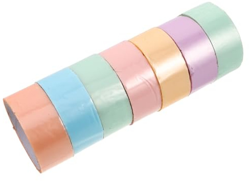Alipis 7 Rouleaux De Ruban Adhésif Large Et Coloré Ruban Adhésif Résistant Arc-En-Ciel Et De Réparation